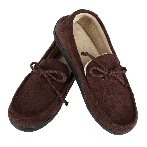 isotoner mens moccasin slippers
