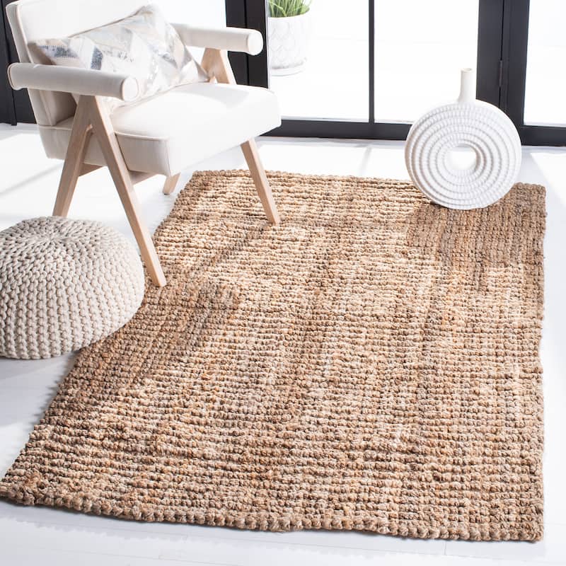 SAFAVIEH Jerneja Handmade Solid Chunky Jute Area Rug - 4' x 6' - Natural