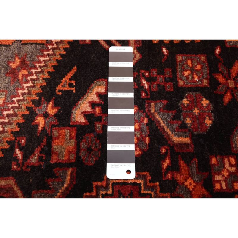 ECARPETGALLERY Hand-knotted Andelz Black, Red Wool Rug - 4'0 x 7'3