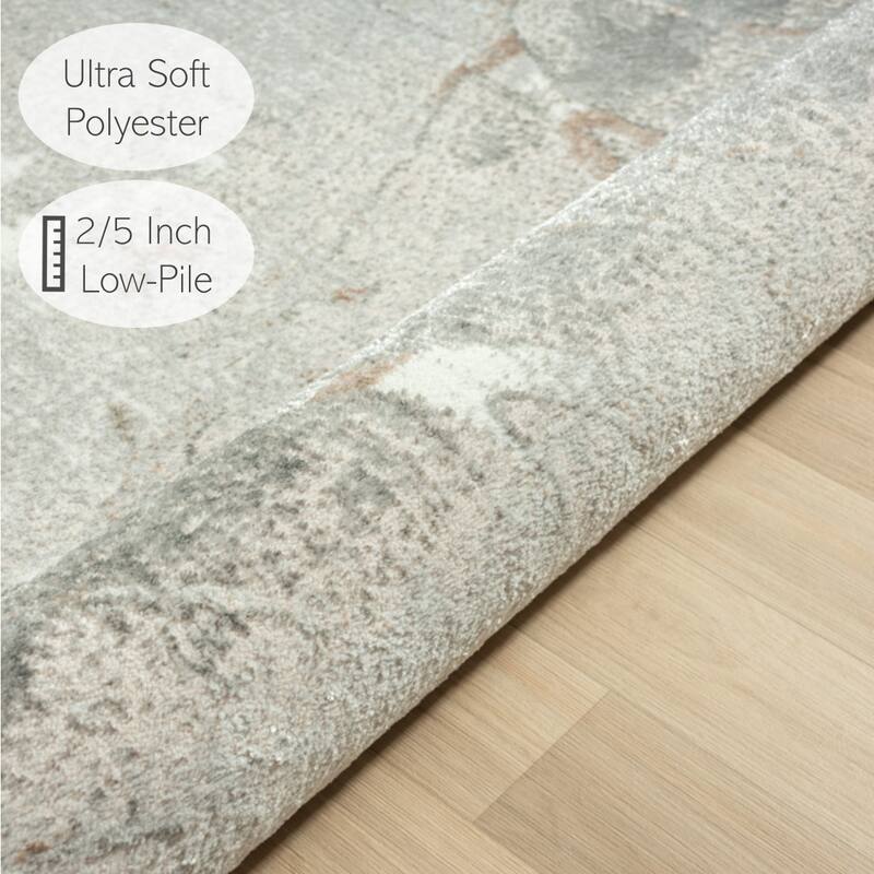 Sevita Transitional Abstract Polyester Indoor Area Rug