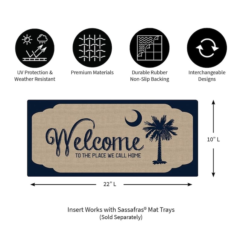 South Carolina Welcome Burlap Sassafras Switch Mat