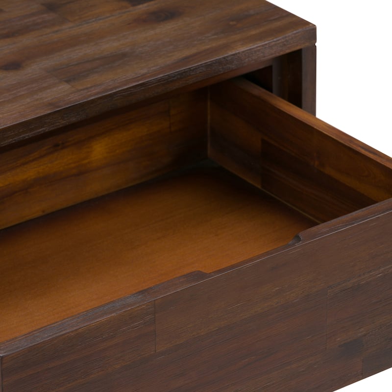 WYNDENHALL Mitchell SOLID WOOD / Metal 22 inch wide Square Modern Industrial End Table - 22 W x 22 D x 22 H