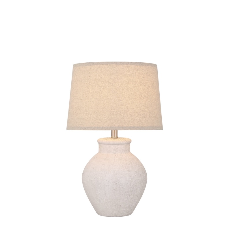 Acroma Avgust 24.25" Ceramic Table Lamp with Fabric Linen Shade