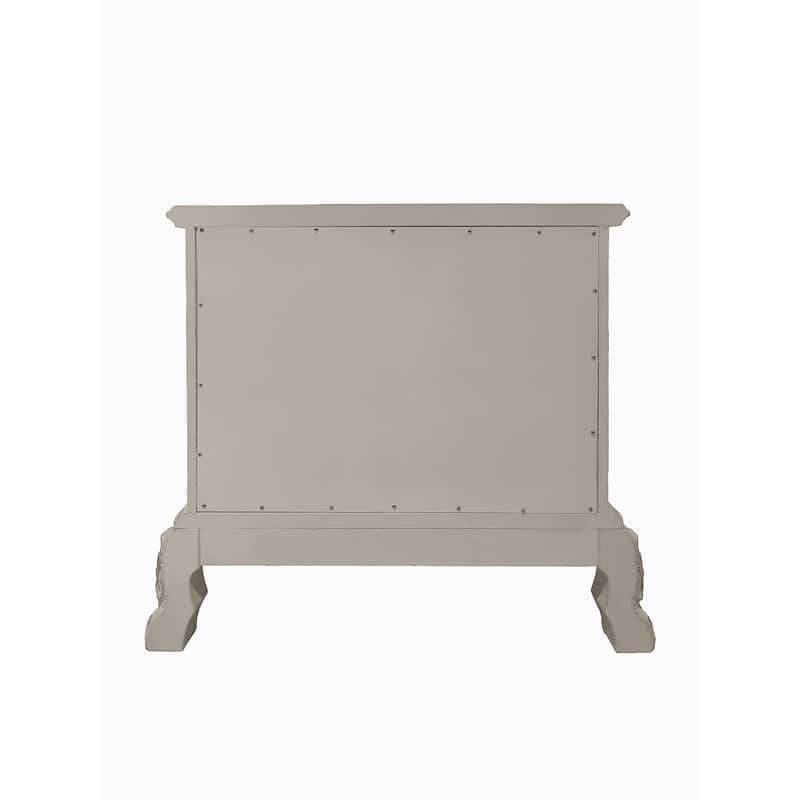 Antique White Storage Nightstand with 2-drawer