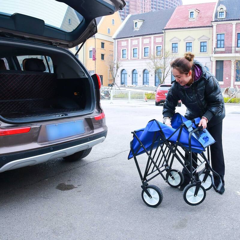 Multifunctional Folding Cart with 360° Rotating Wheels