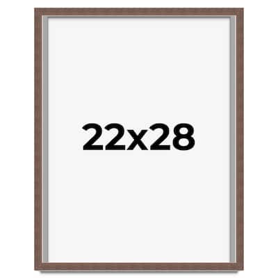 22x28 Shadow Box Frame Brown | 1.125 inches Deep Real Wood Rustic