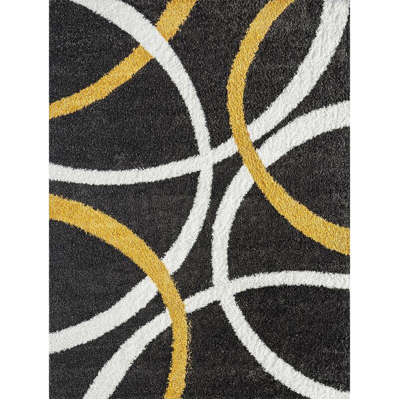 Upscale Shag Modern & Contemporary Abstract Indoor Area Rug