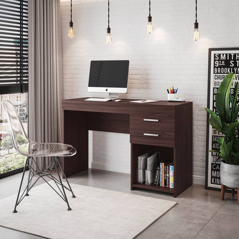 Techni Mobili Techni Mobili Home Office White Workstation with Storage
