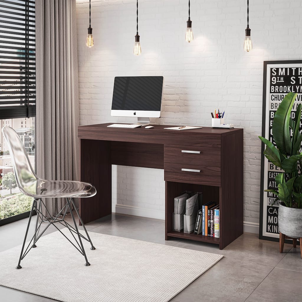 Techni Mobili Techni Mobili Home Office White Workstation with Storage