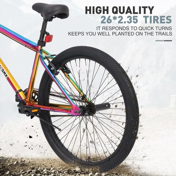 Freestyle Kids Bike Double Disc Brakes 26 Inch Single Speed 