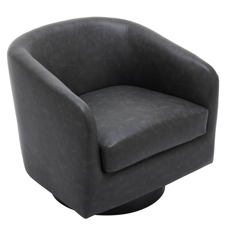 Modern 360°Swivel Accent Chairs Barrel Armchairs