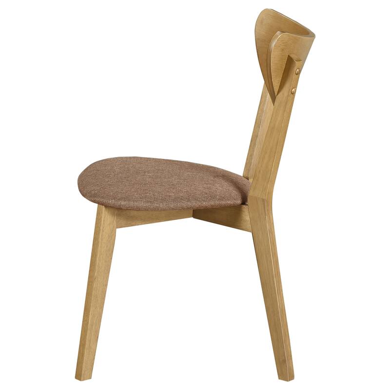 Elowen Light Walnut Wood Dining Side Chair (Set of 2)