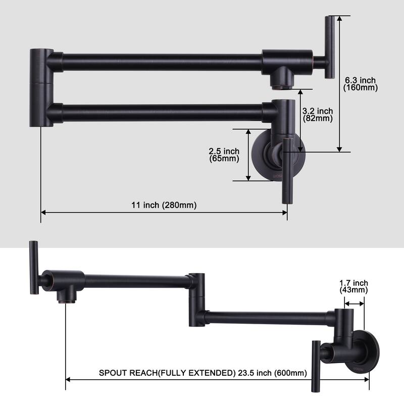 WOWOW Folding Wall Mount Faucets Stretchable