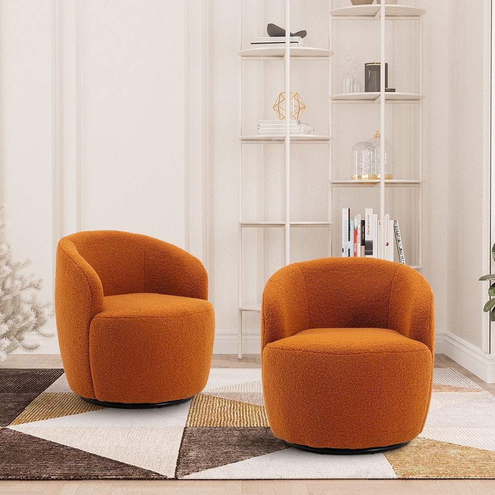 Brown swivel barrel shop chair