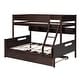 preview thumbnail 9 of 34, Twin Over Full Bunk Bed with Shelves and Trundle - Practical for Families