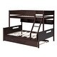 preview thumbnail 20 of 22, Wood Twin Over Full Bunk Bed with Storage Shelves & Twin Size Trundle