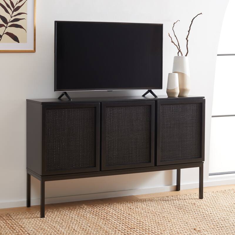 SAFAVIEH Tabetha 2-Shelf Rattan Sideboard - 54 In. W x 15 In. D x 33 In. H - 54Wx15Dx33H