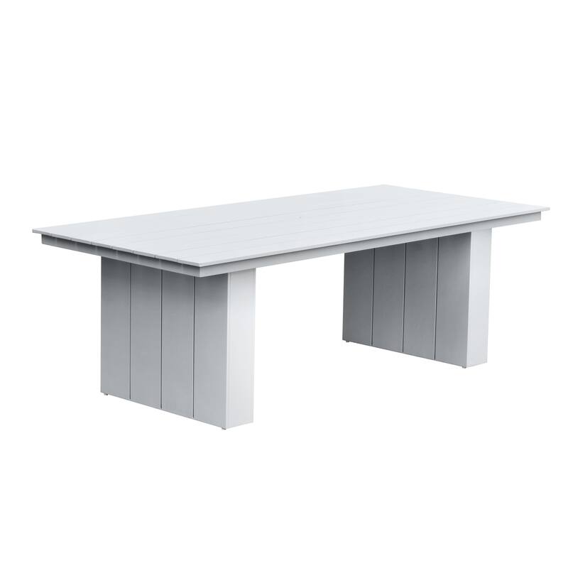 Nash Outdoor Aluminum Dining Table, Buff