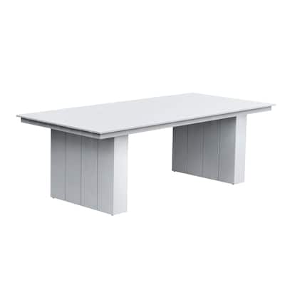 Nash Outdoor Aluminum Dining Table, Buff