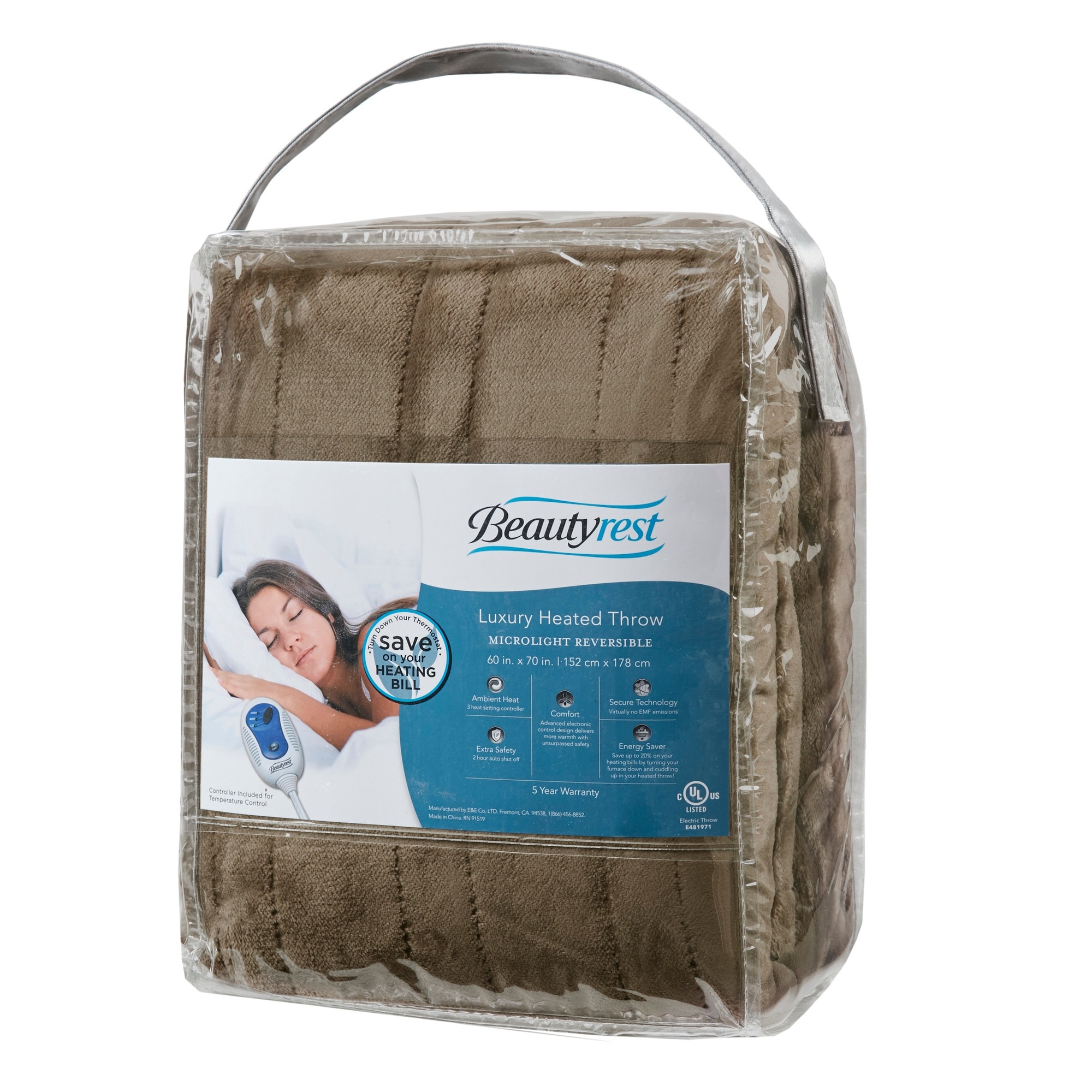 Beautyrest heated hotsell plush throw