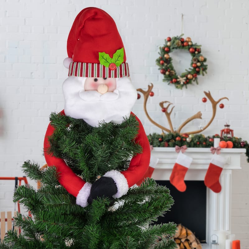 27" Plush Santa Claus Christmas Tree Topper Unlit - 27