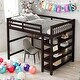 preview thumbnail 20 of 25, 2 Beds In 1 Twin Size Loft Bed With Two Built-in Desks for Home
