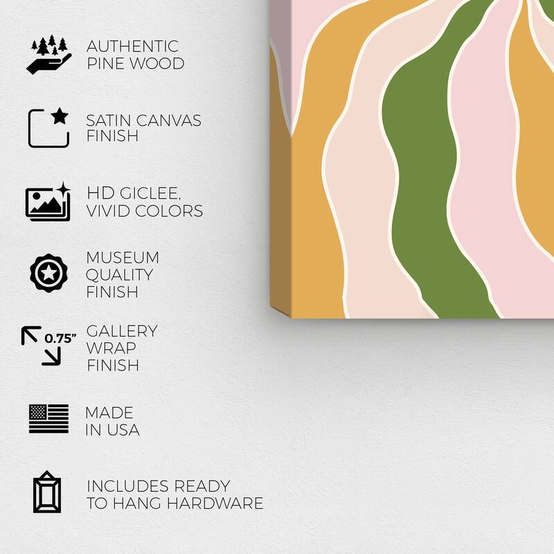 Wynwood Studio Canvas Abstract Fairy Tulle Gold and Light Pink Modern & Contemporary Wall Art Canvas Print