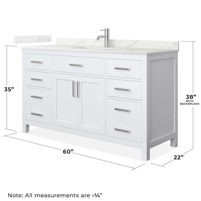 Wyndham Collection WCG2424-60S-QTZ-UNSMXX Beckett 60" Free Standing