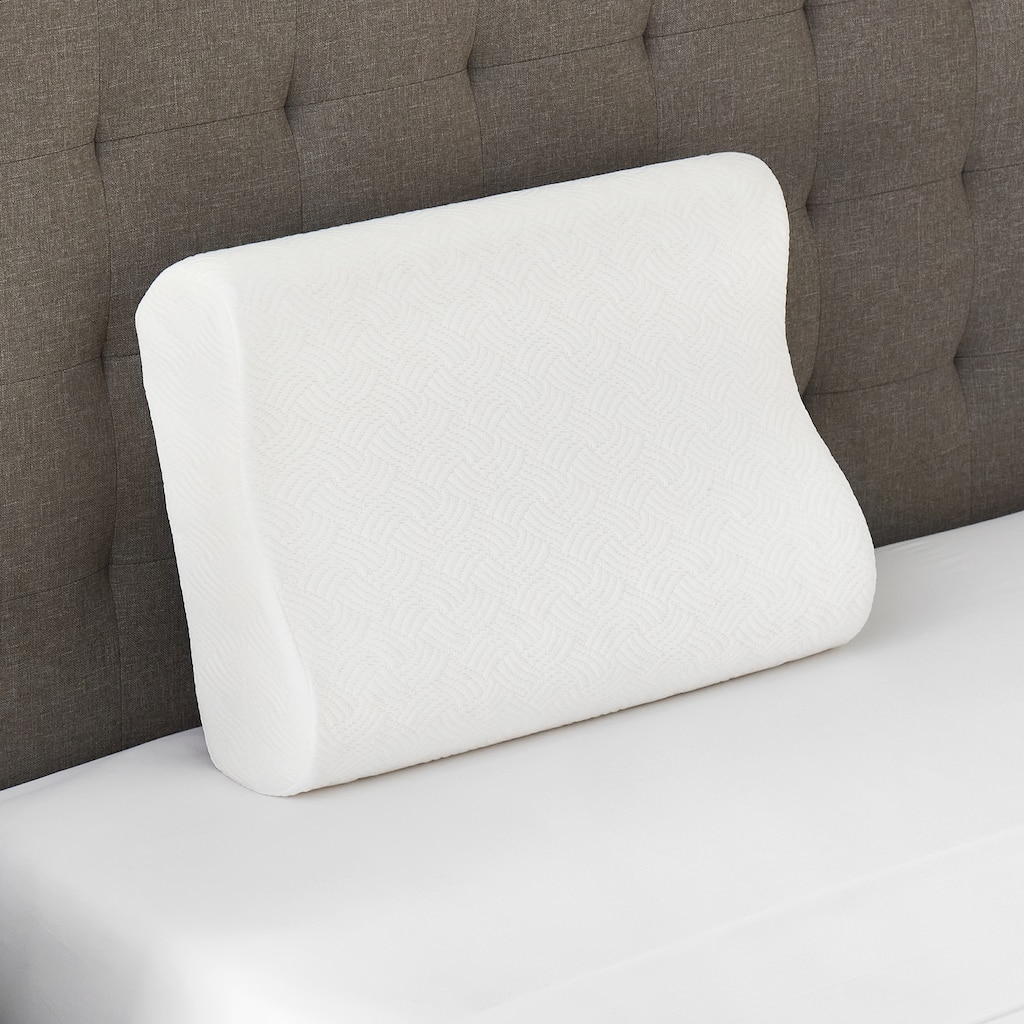 Bodipedic Classics Contour Memory Foam Bed Pillow - White