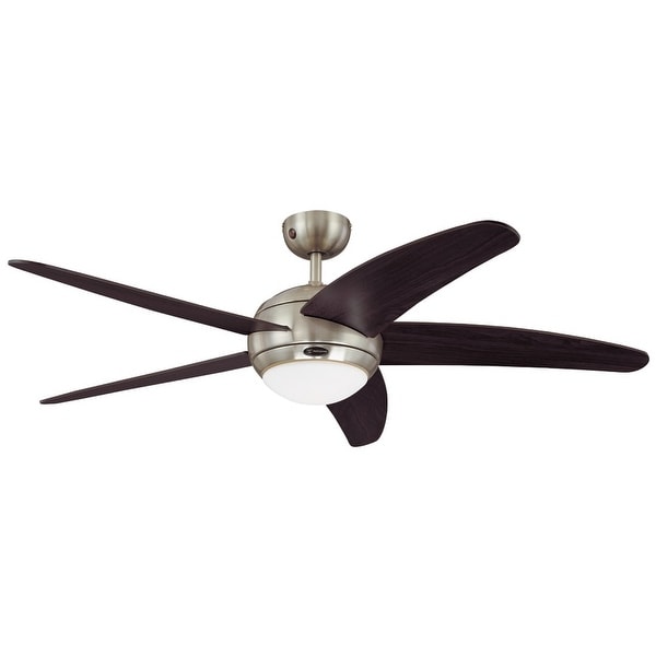 Westinghouse 7255700 Bendan 52" 5 Blade Hanging Indoor Ceiling Fan with Reversible Motor, Blades, Light Kit, Remote, and Down