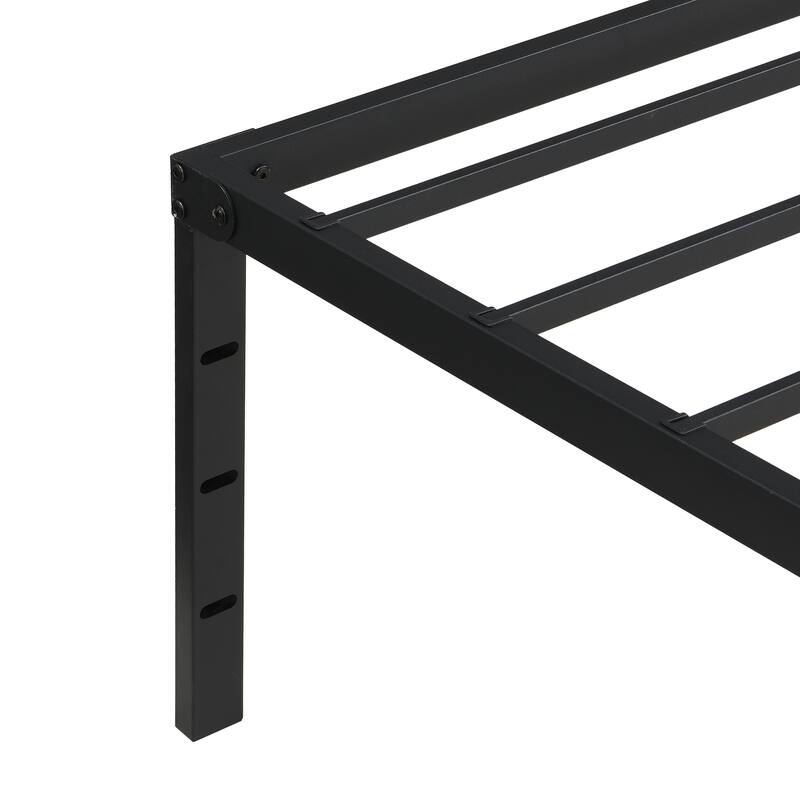 Queen Size Bed Frame, Heavy Duty Metal Bed Frame, Quick & Easy Assembly, No Noise, Black