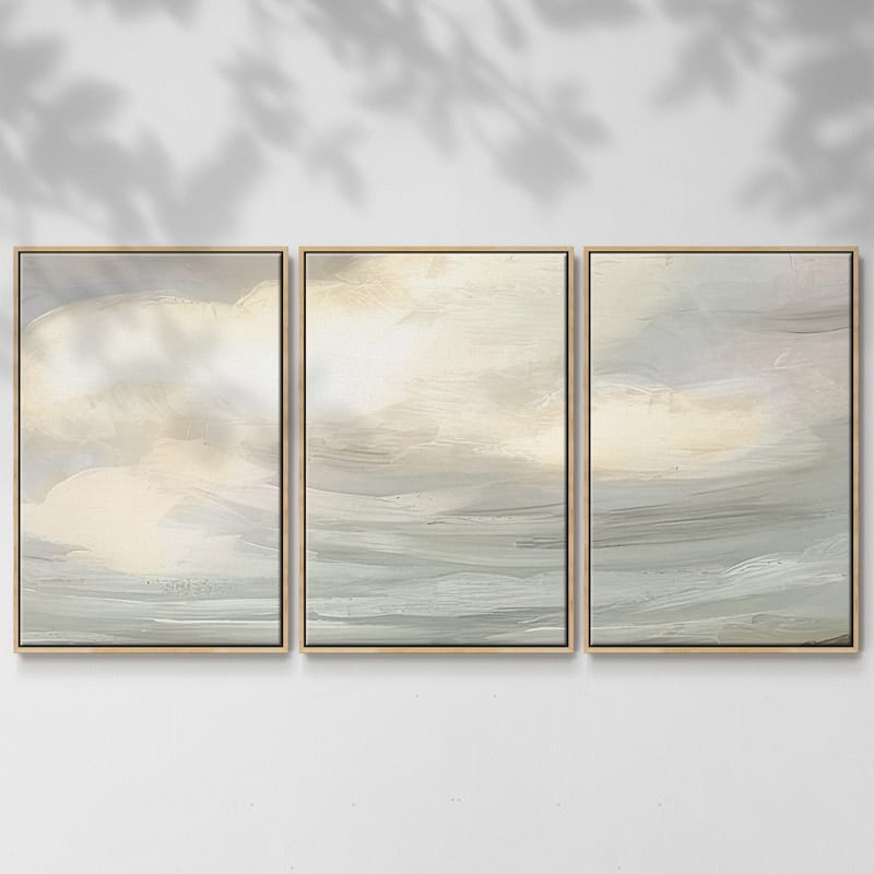 Muted Sky Horizon II - Multi Piece Framed Canvas