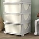preview thumbnail 27 of 25, Qaba 4 Tier Kids Storage Unit, 4 Drawer Chest Toy Organizer Plastic Bins for Kids Bedroom Nursery Kindergarten Living Room