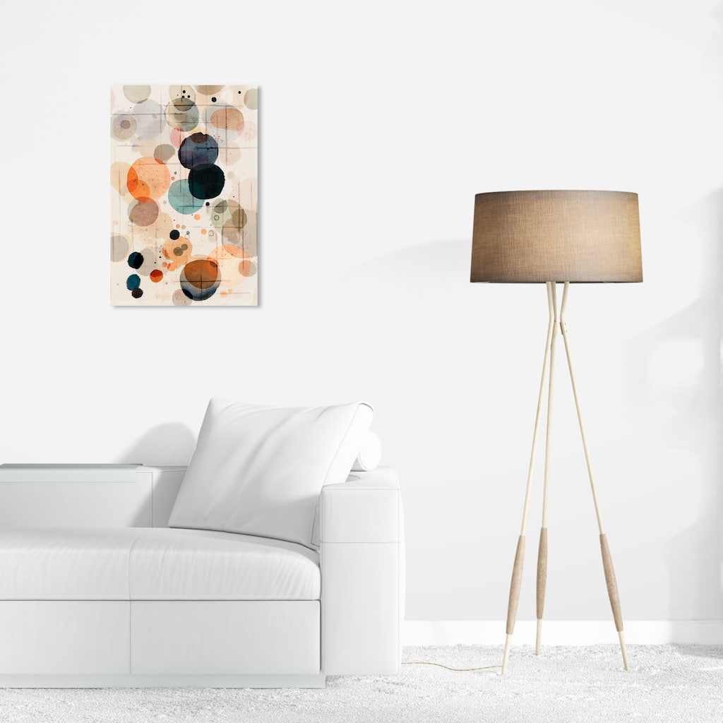 Wynwood Studio Canvas Abstract Inked Contemporary Brown and Mid-Century Modern Wall Art Canvas Print