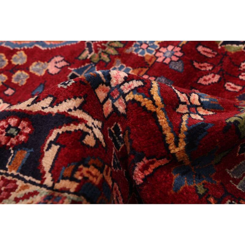 ECARPETGALLERY Hand-knotted Anatolian Vintage Dark Red Wool Rug - 3'7 x 10'4