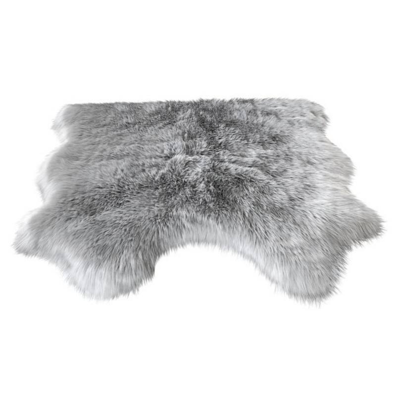 Dynasty Natural 2-Pelt Luxury Long Wool Sheepskin Shag Rug
