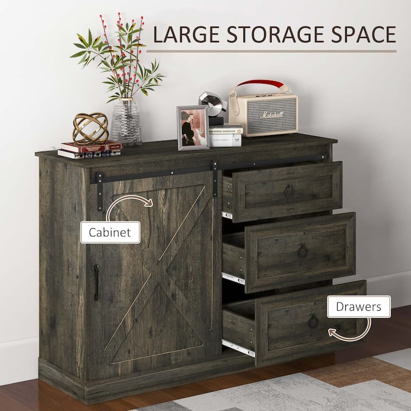 Farmhouse Buffet Cabinet for Dining Room and Living Room Use