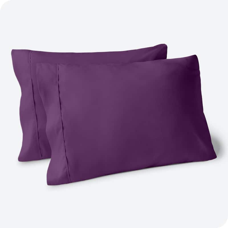 Bare Home Double Brushed Pillowcase Set (Set of 2) - King - Plum