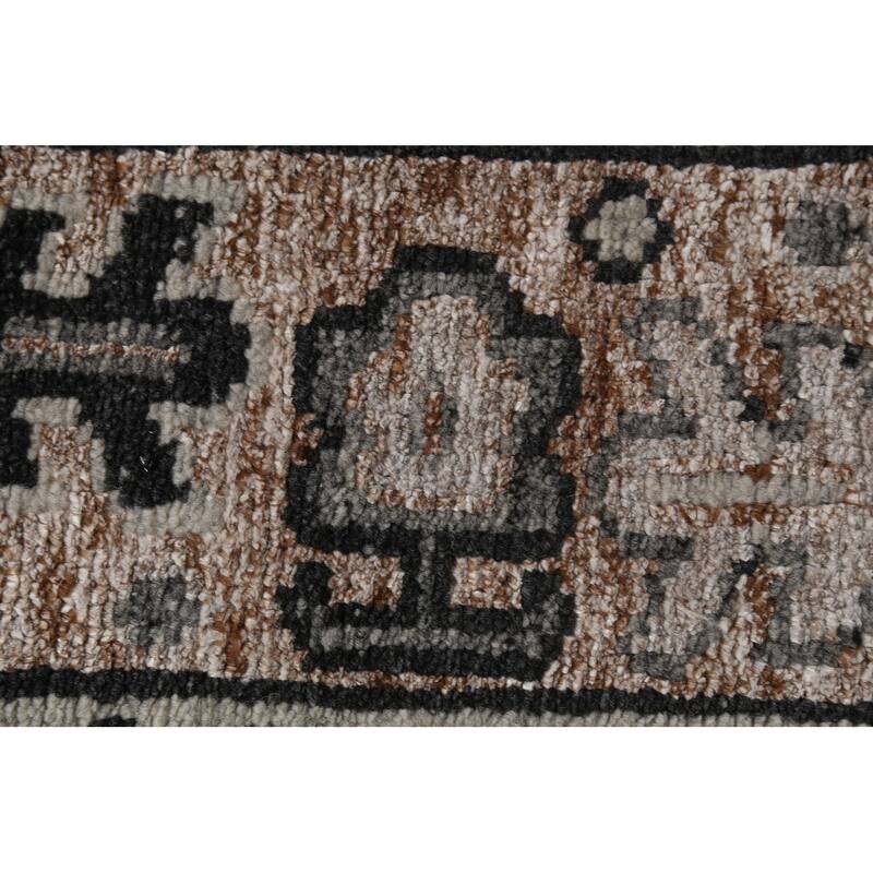 Heriz Serapi Indian Area Rug Hand-Knotted Traditional Wool Carpet - 8'0" x 9'10"