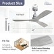 preview thumbnail 26 of 72, Sofucor 52''/60" Large Ceiling Fan without Lights, Remote Control and Reversible Motor Included, Smart Optinal