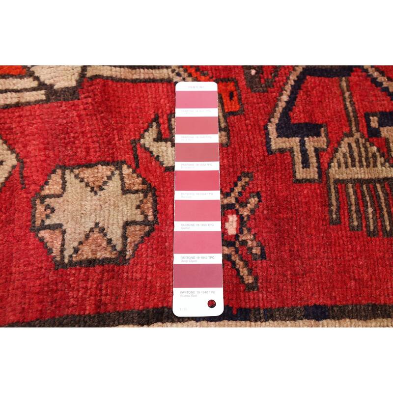 ECARPETGALLERY Hand-knotted Melis Vintage Red Wool Rug - 4'9 x 6'4