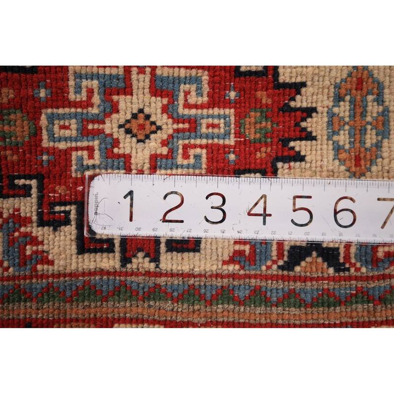 Geometric Kazak Oriental Foyer Rug Handmade Traditional Wool Carpet - 2'0" x 3'0"