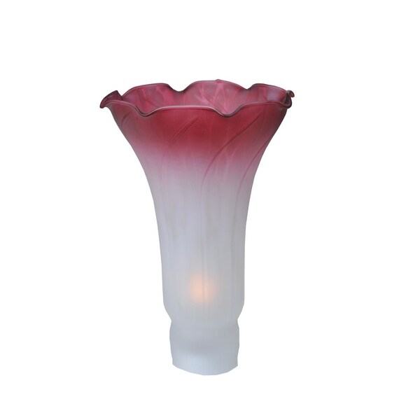 Meyda Tiffany 10159 4.5"W X 6"H Replacement Pink/White Pond Lily Shade