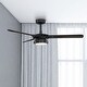 preview thumbnail 13 of 14, 52" Aerofanture Black Wood 3-blade LED Propeller Ceiling Fan with Light