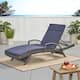 Salem Outdoor Chaise Lounge Cushion by Christopher Knight Home - Navy Blue