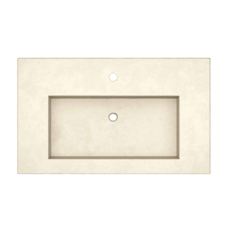 Capistrano 36.5-inch Concrete Vanity Top with Integral Trough Sink