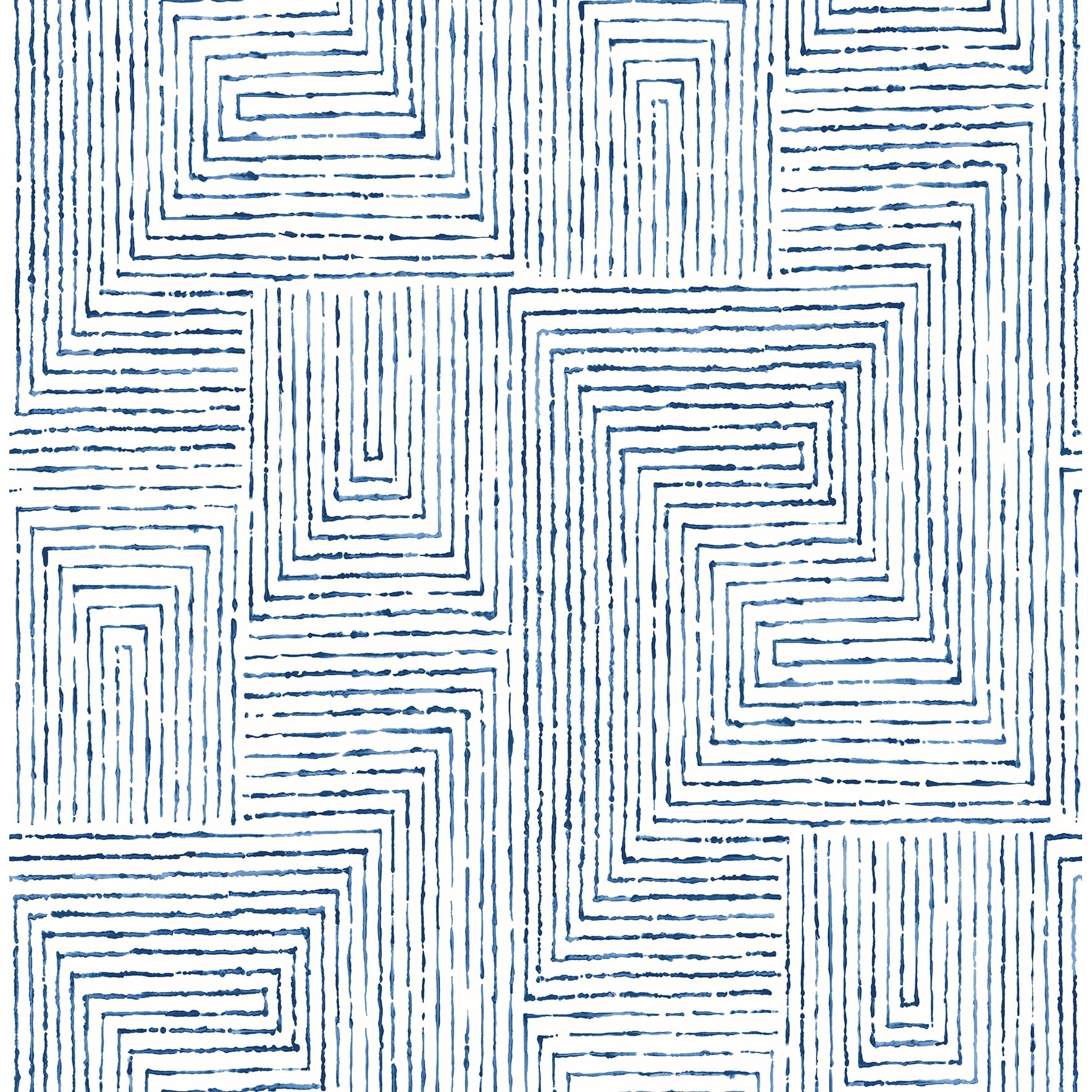 Scott Living Merritt Indigo Geometric Wallpaper