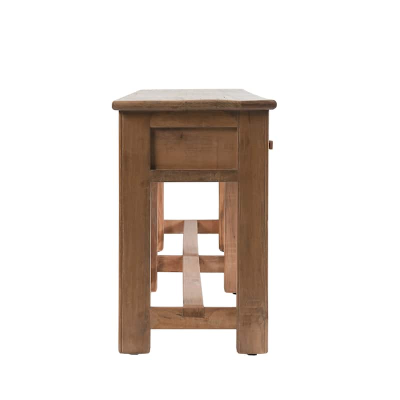 Classic Home Ezra Reclaimed Wood 6Dwr Console Table Natural