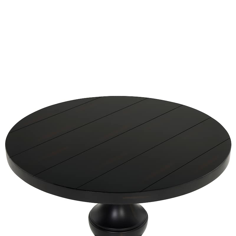 Traditional Round Pedestal End Table