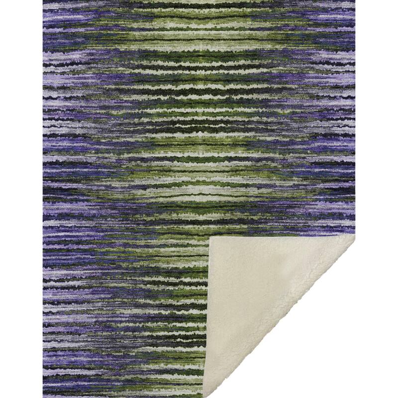 Premium Machine Washable Modern Prints Sherpa Throw Blanket